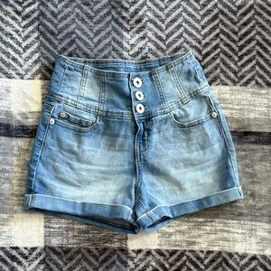 NOBO Light Blue High-Waist Women's Shorts